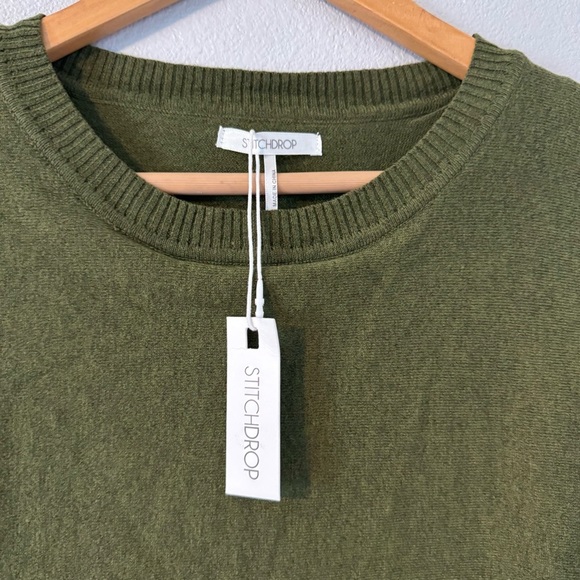 New StitchDrop Sweater Dress Color: Fern (green) Medium - Picture 9 of 12